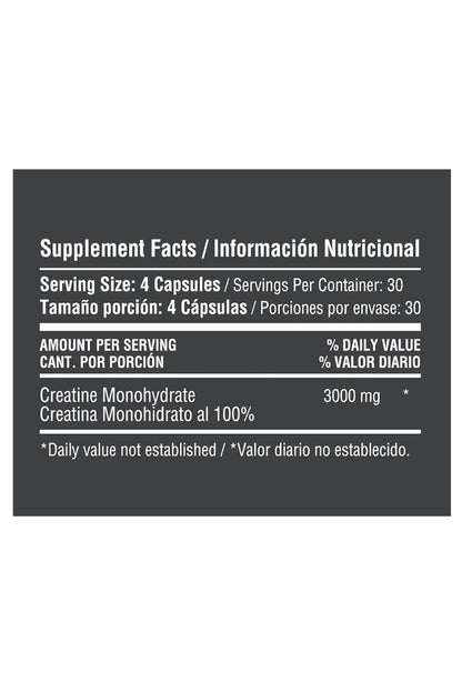 CREATINE MONOHYDRATE 120 CAP