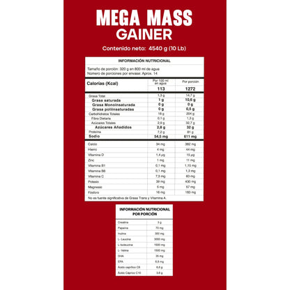 MEGA MASS GAINER 10LB